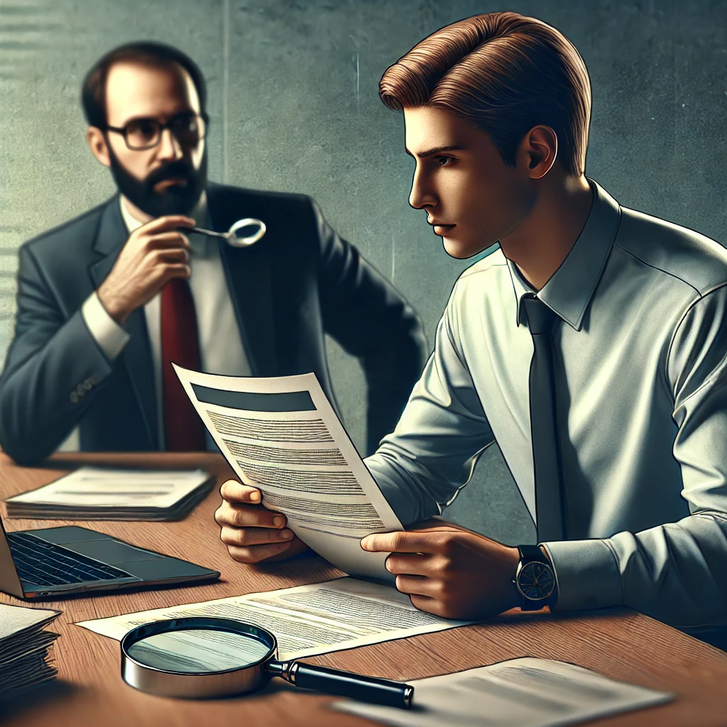 From Chaos to Clarity: How to End Workplace Conflicts Before They Destroy You 6 A-professional-investigator-sits-at-a-desk-reviewing-important-documents