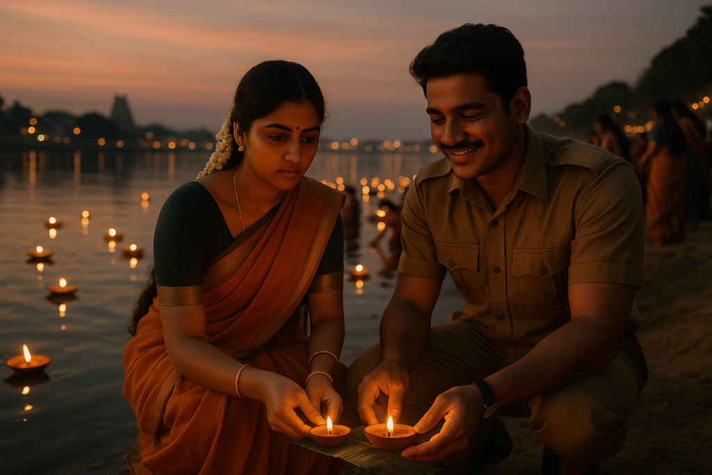 Lighting My Love Light 3 Everyone lit small mud lamps both at temples and at their homes
